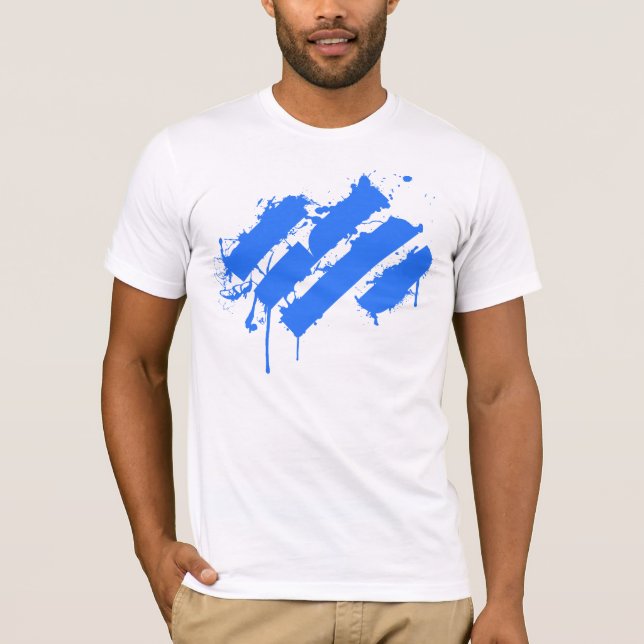 T-shirts Splatter blue (Frente)