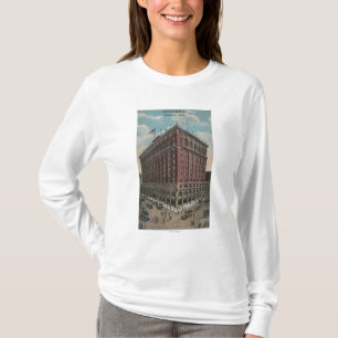 T-shirts Spokane, WA - vista do hotel de Davenport