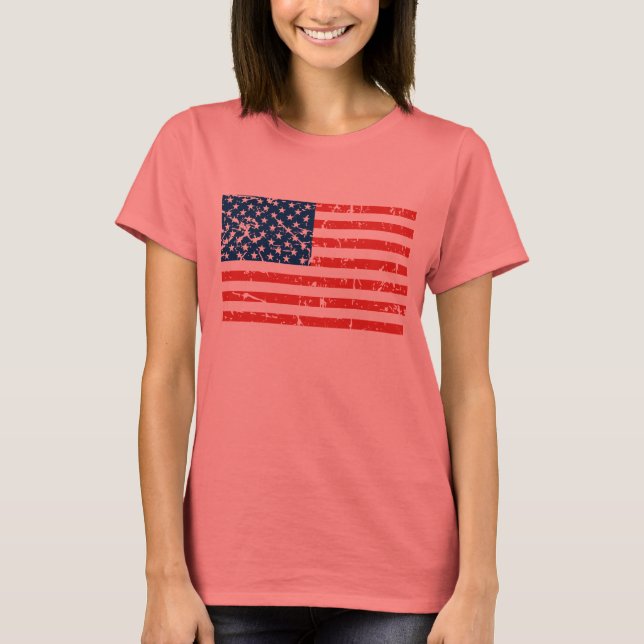 T-shirts Spotting USA Flag (Frente)