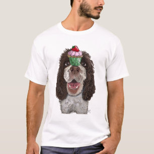 T-shirts Springer Spaniel com Cupcake