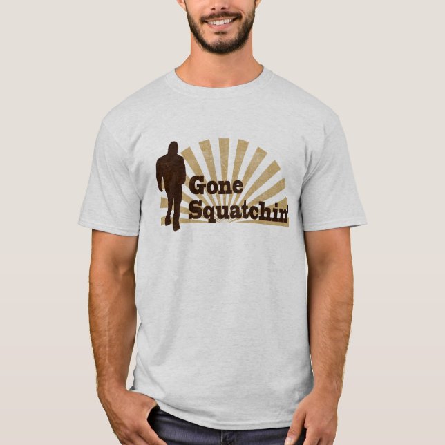 T-shirts Squatchin ido Bigfoot engraçado Sasquatch (Frente)
