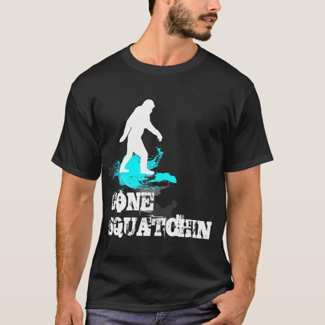 T-shirts Squatchin ido com logotipo de Bigfoot (Frente)