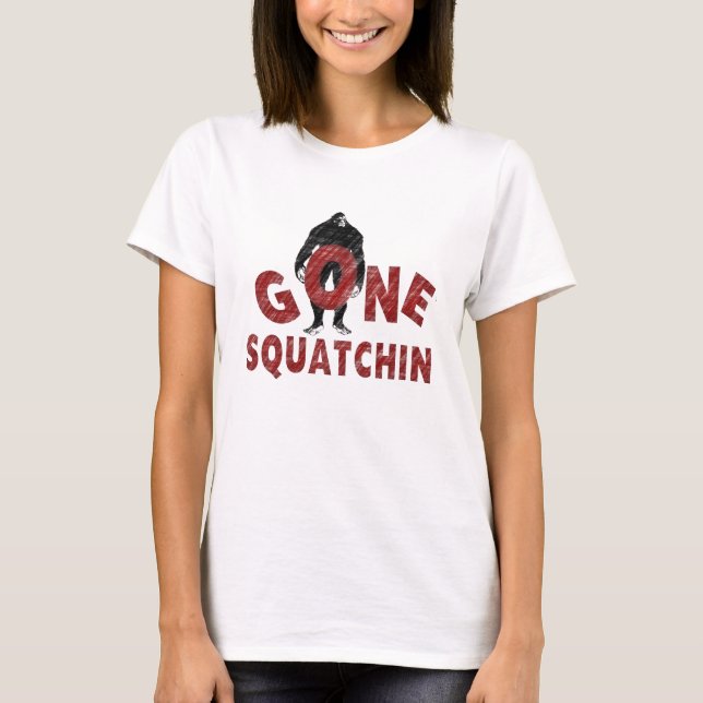 T-shirts Squatchin ido - estilo Squatcher do pastel (Frente)