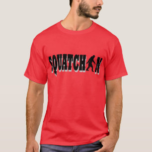 T-shirts Squatchin, texto preto