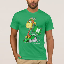 T-shirts Sr. Lucky. Rua girafa engraçada. Dia de Patrick