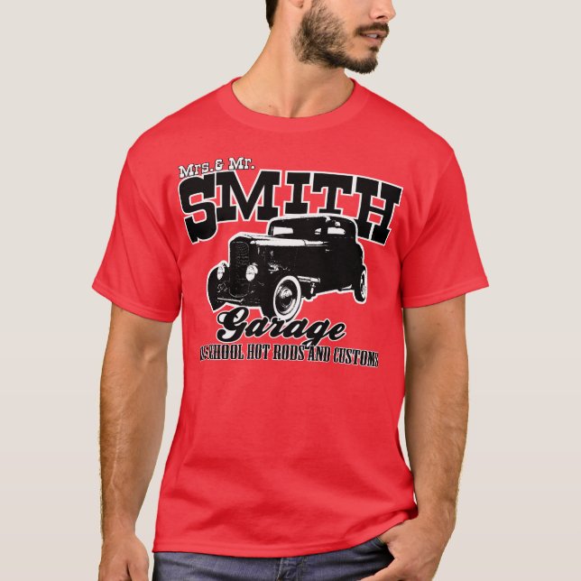 T-shirts Sr. Smith Hot-Rod Garage (Frente)
