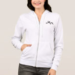 T-shirts Sra. Hoodie Branca<br><div class="desc">Que capuz branco e fofo que diz a Sra.</div>