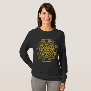 T-shirts Sri dourado Yantra/Sri Chakra