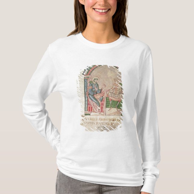 T-shirts St Augustine que discute com o Faustus (Frente)