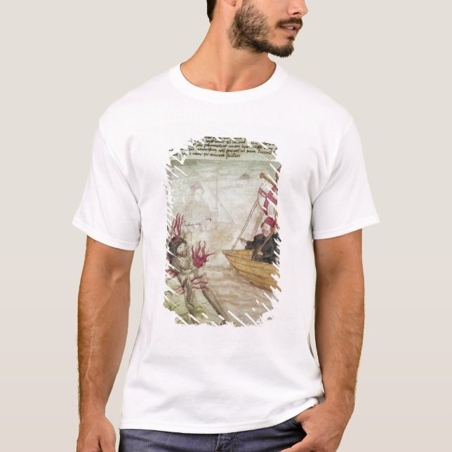 T-shirts St. Brendan em seu navio (Frente)