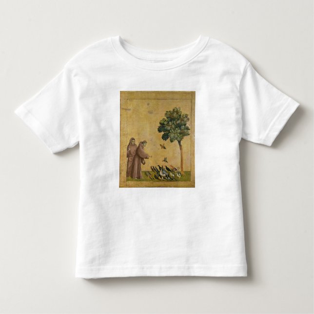 T-shirts St Francis de Assisi que preaching aos pássaros (Frente)