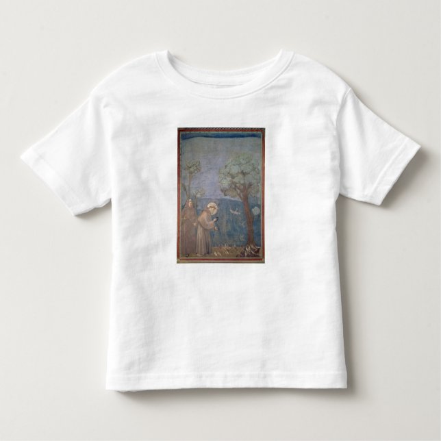 T-shirts St Francis que Preaching aos pássaros, 1297-99 (Frente)