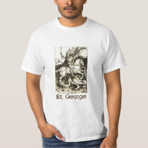 T-shirts ST GEORGE E DRAGÃO, branco preto