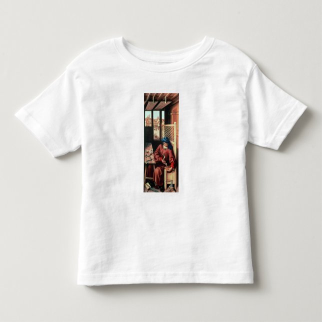 T-shirts St Joseph retratou como um carpinteiro medieval (Frente)