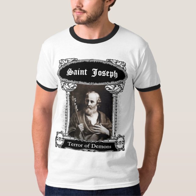 T-shirts St Joseph, terror dos demónios (Frente)
