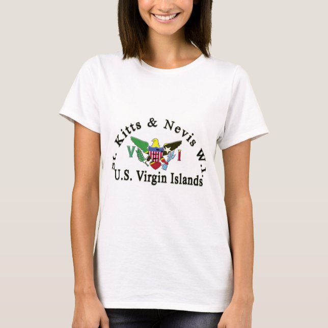 T-shirts St. Kitts e Nevis/E.U. Virgin Islands (Frente)
