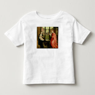 T-shirts St Luke que tira um retrato do Virgin