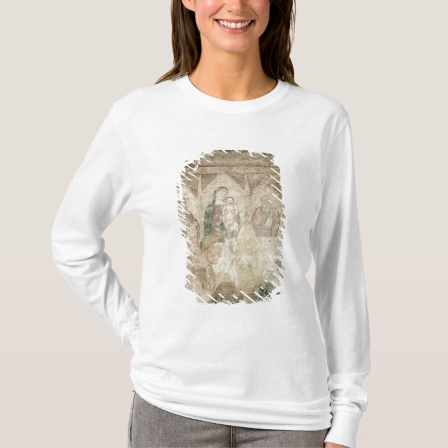 T-shirts St. Ranieri que Praying no templo (Frente)