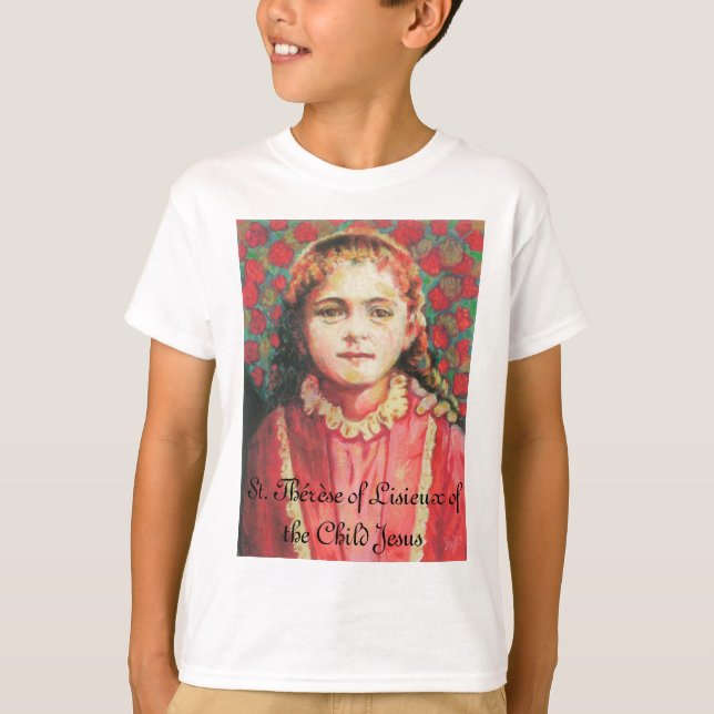 T-shirts St. Thérèse de Lisieux da criança Jesus (Frente)