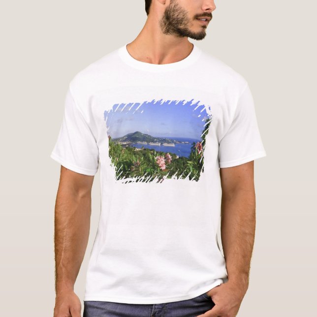 T-shirts St. Thomas, Ilhas Virgens Americanas. Charlotte (Frente)