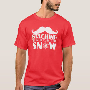T-shirts STACHING ATRAVÉS da NEVE (letras claras)