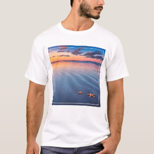 T-shirts Starfish Na Areia