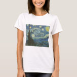 T-shirts Starry Night por Vincent Van Gogh<br><div class="desc">Vincent Van Gogh está na noite estelar. 1889 Óleo na Canvas. Museu de Arte Moderna,  Nova Iorque</div>