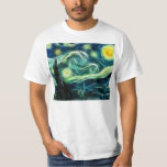 T-shirts Starry Night Van Gogh Arte Fractal<br><div class="desc">Para mais informações, visite Sobre este design: A Noite Estrelada é uma pintura do artista holandês Vincent van Gogh, e mostra a vista do lado de fora da janela do seu quarto sanitário à noite. Dizem que foi pintado da memória durante o dia. Starry Night é tipicamente considerado o maior...</div>