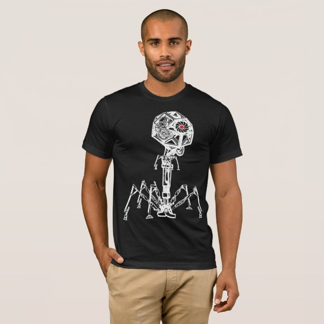 T-shirts Steampunk_Phage em cor viva (Frente Completa)