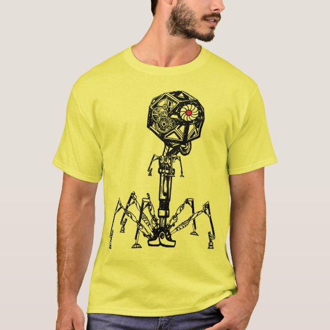 T-shirts Steampunk_Phage em cor viva (Frente)