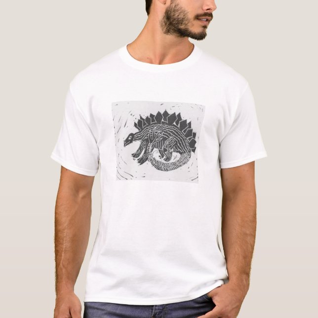 T-shirts Stegosaurus impressão (Frente)