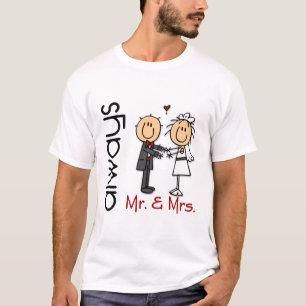 T-shirts Stick Figure Wedding Casal & Sra. Always