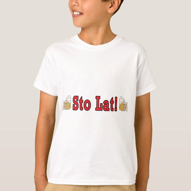 T-shirts Sto Lat! Com Perucas De Cerveja (Frente)