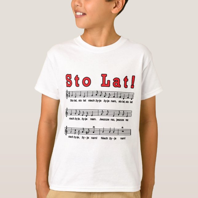T-shirts Sto Lat! Música (Frente)