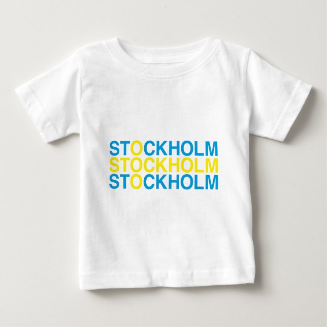 T-shirts STOCKHOLM Bandeira Sueca (Frente)