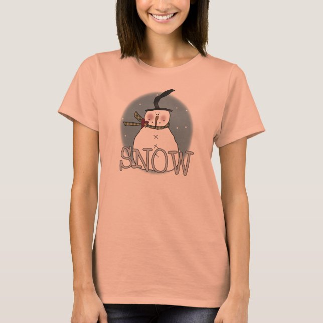 T-shirts Stovepipe Hat Snowman (Frente)