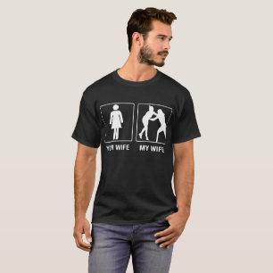 T-shirts Sua esposa meu Tshirt orgulhoso da luta da esposa