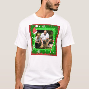 T-shirts Sua própria foto em um quadro do Natal! -