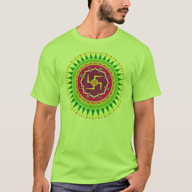 T-shirts Suástica com estilo indiano tradicional Mandana (Frente)