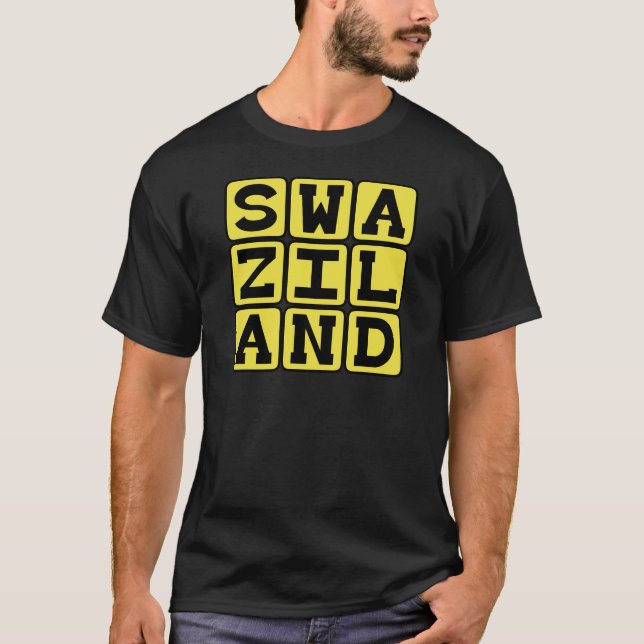 T-shirts Suazilândia, País na África (Frente)