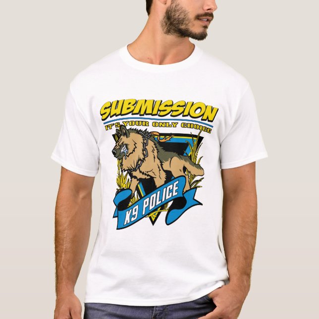 T-shirts Submissão da polícia K9 (Frente)