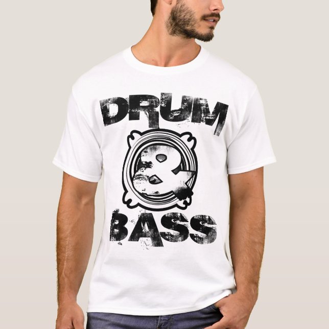 T-shirts Subwoofer do cilindro e do baixo (Frente)