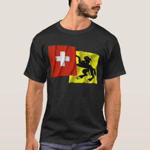 T-shirts Suiça & bandeiras de ondulação de Schaffhausen