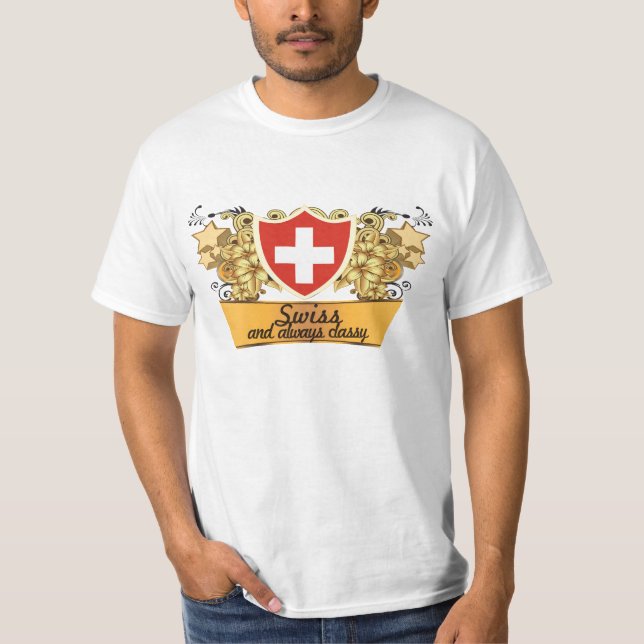 T-shirts Suíço elegante (Frente)