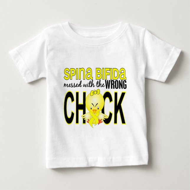 T-shirts Sujado com pintinho errado 1 Spina Bifida (Frente)