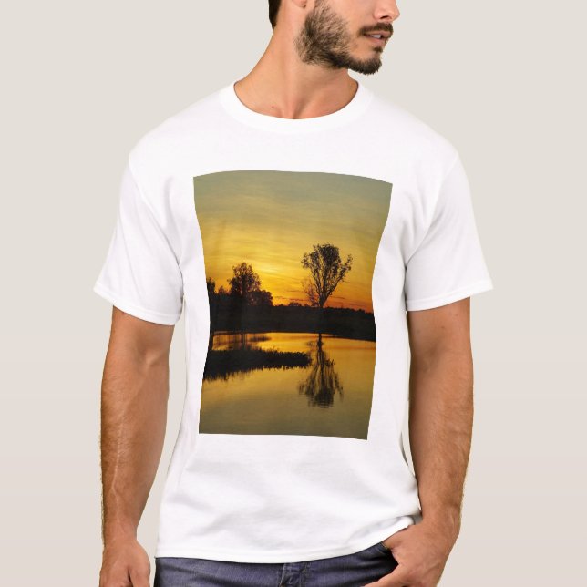 T-shirts Sunset, Billabong Amarelo (Frente)