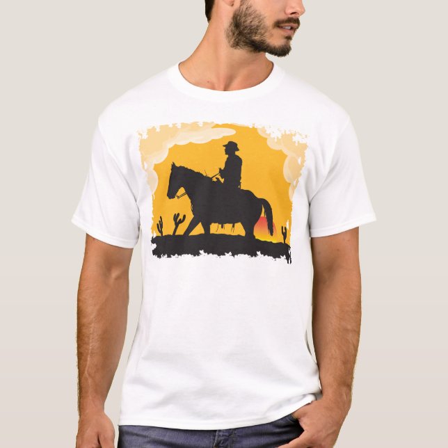 T-shirts Sunset Cowboy (Frente)