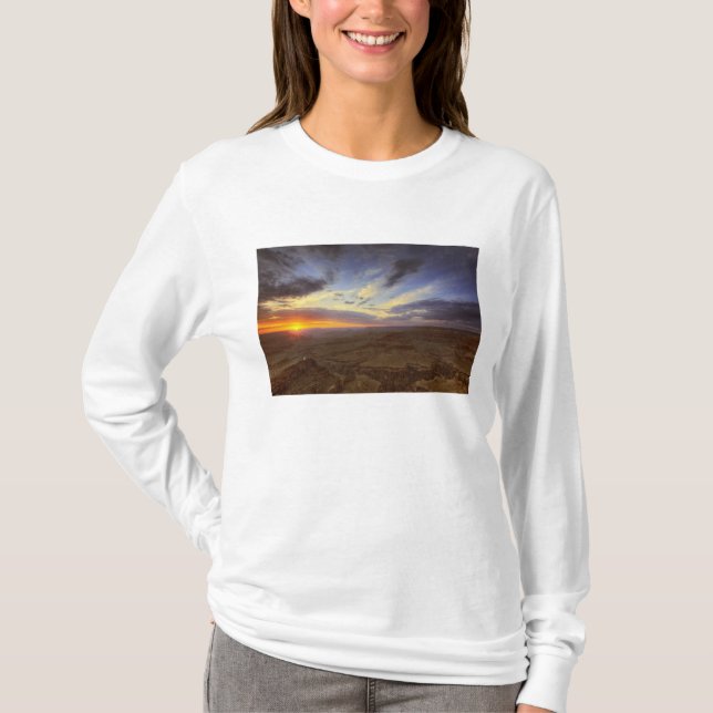 T-shirts Sunset, sul da orla do Grand Canyon, Grand (Frente)