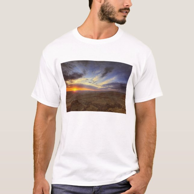 T-shirts Sunset, sul da orla do Grand Canyon, Grand (Frente)