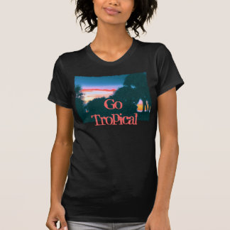 T-shirts Sunset tropical e Palmeiras
